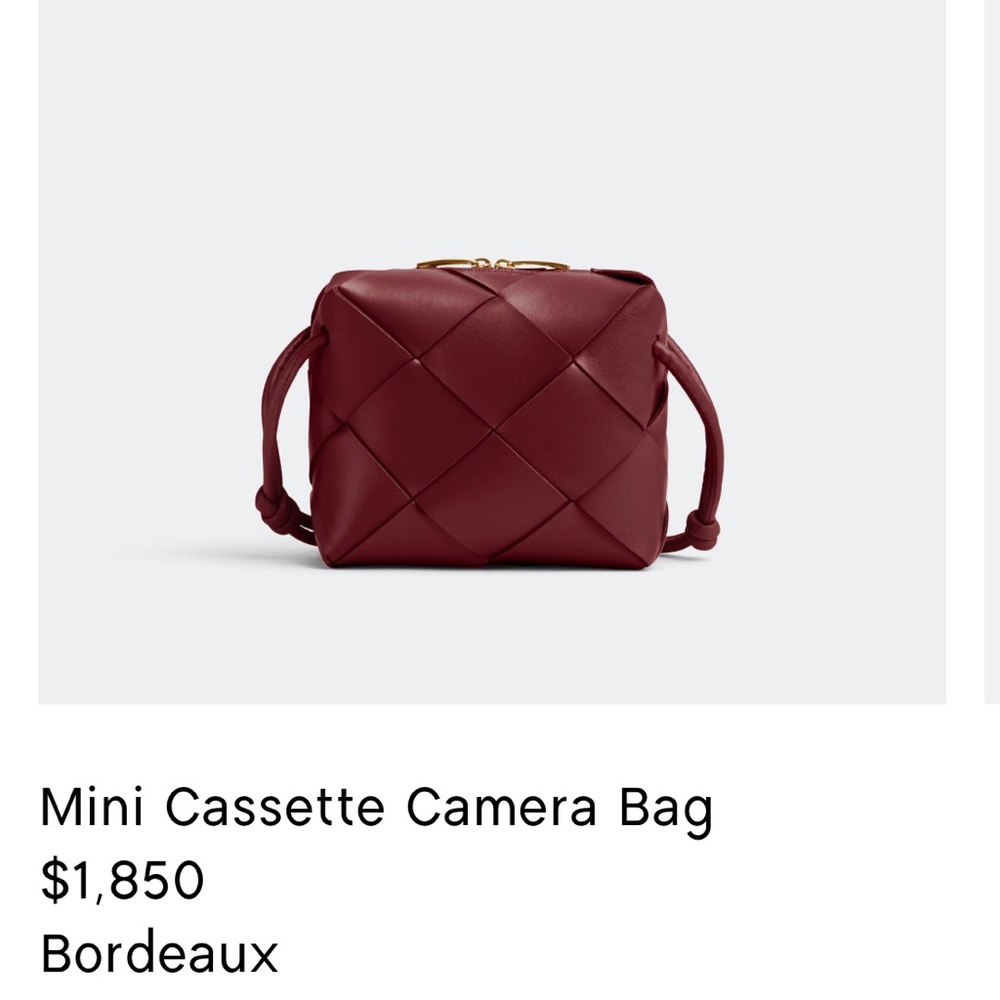 Bottega Veneta Mini Cassette Camera Bag - Bordeaux